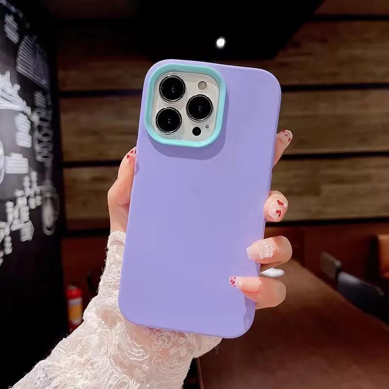 Luxury 3 in 1 Solid Color Detachable Case For iPhone - IDefend