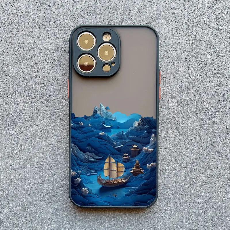 Fashion Magnificent Mountains And Rivers Scenery Phone Case For iPhone - IDefend