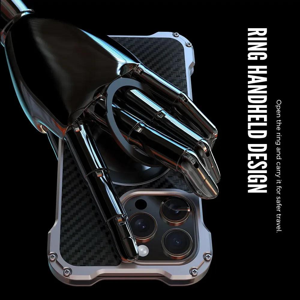 Heavy Duty Metal Stand Phone Case For Iphone - IDefend