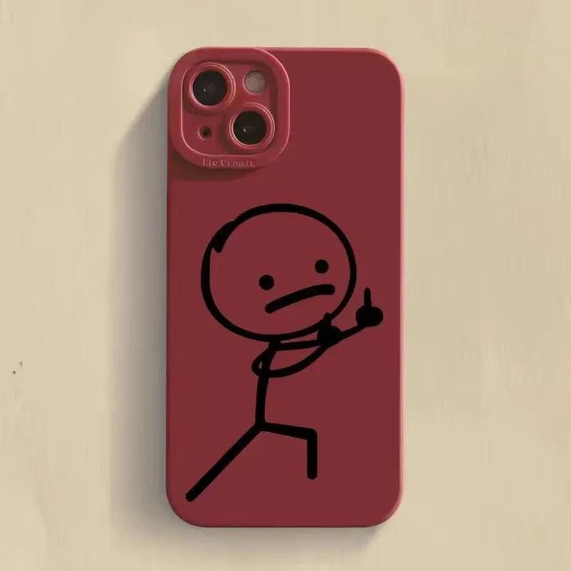 Cartoon Man Matchman Phone Case For iPhone 1 - IDefend