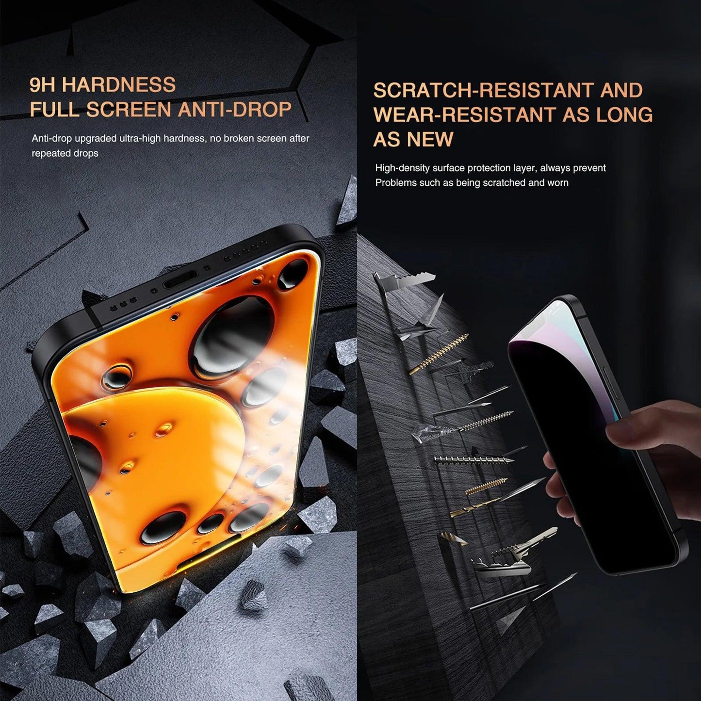 Privacy Screen Protector For Vivo Anti-Spy Glass 4Pcs - IDefend