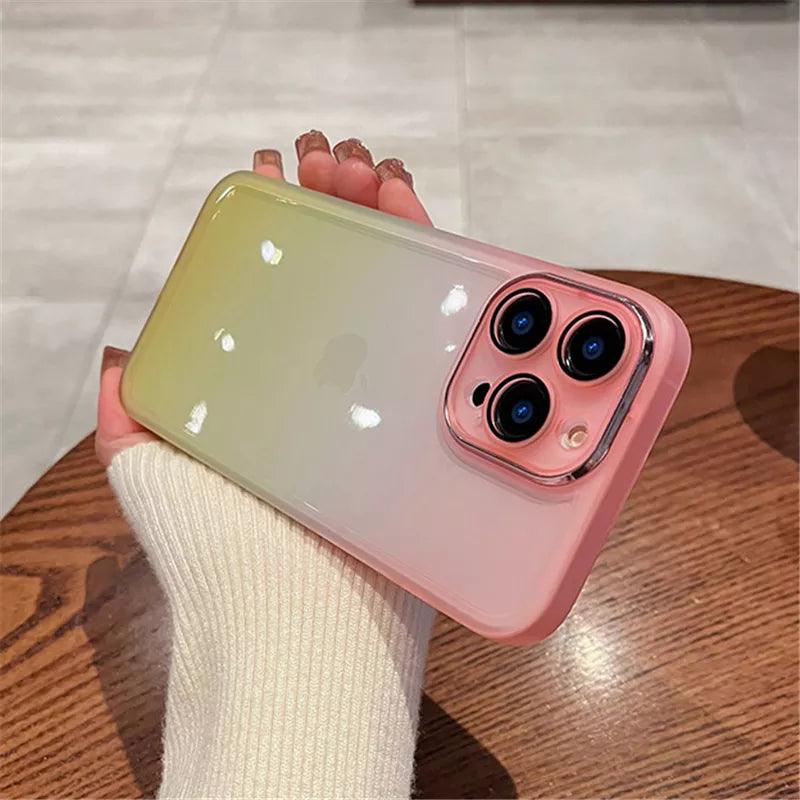 Gradient Rainbow Clear Phone Case - IDefend