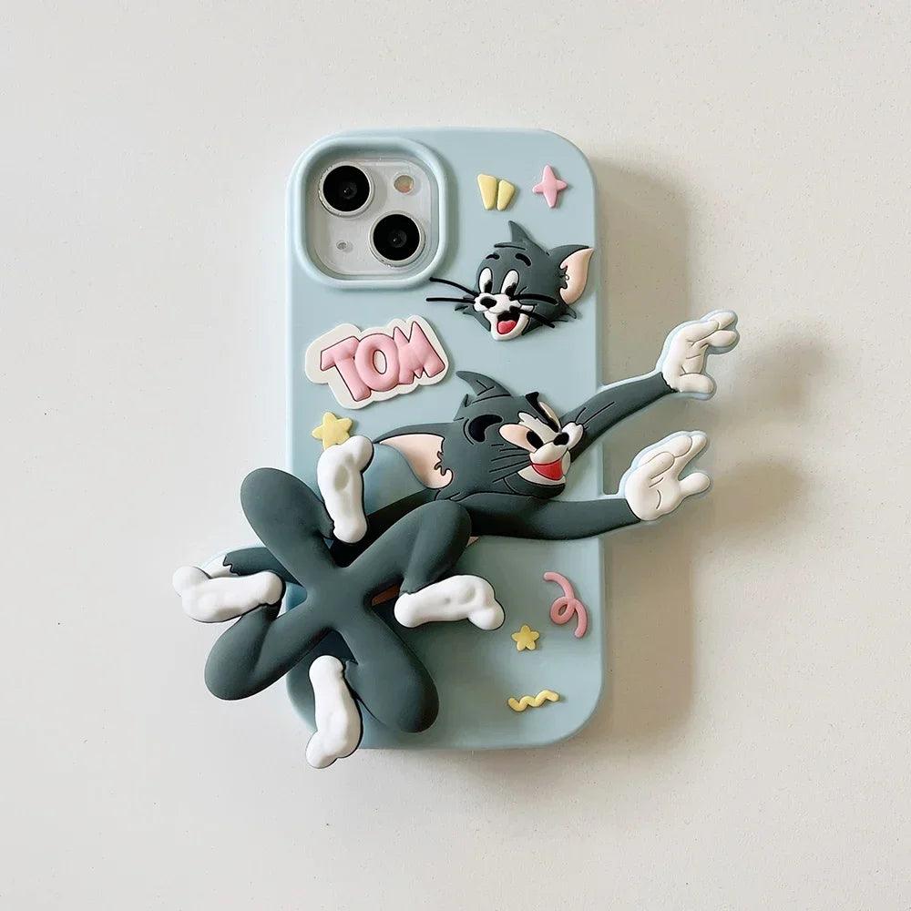 Tom and Jerry Rotatable Tail Phone Case for IPhone - IDefend