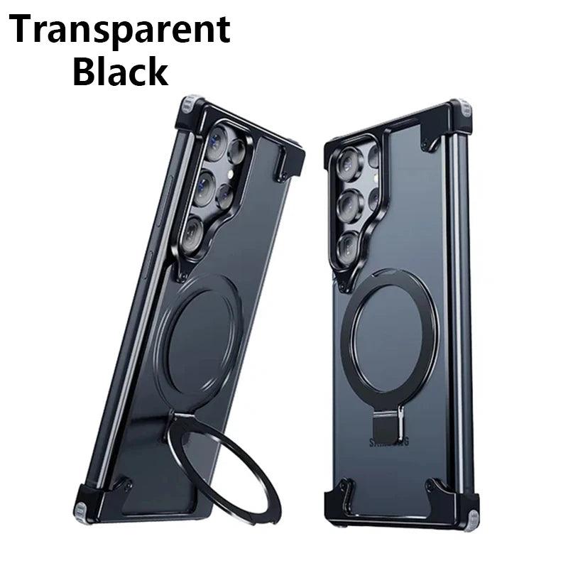 Metal Corner Pad No Border Phone Case For Samsung - IDefend