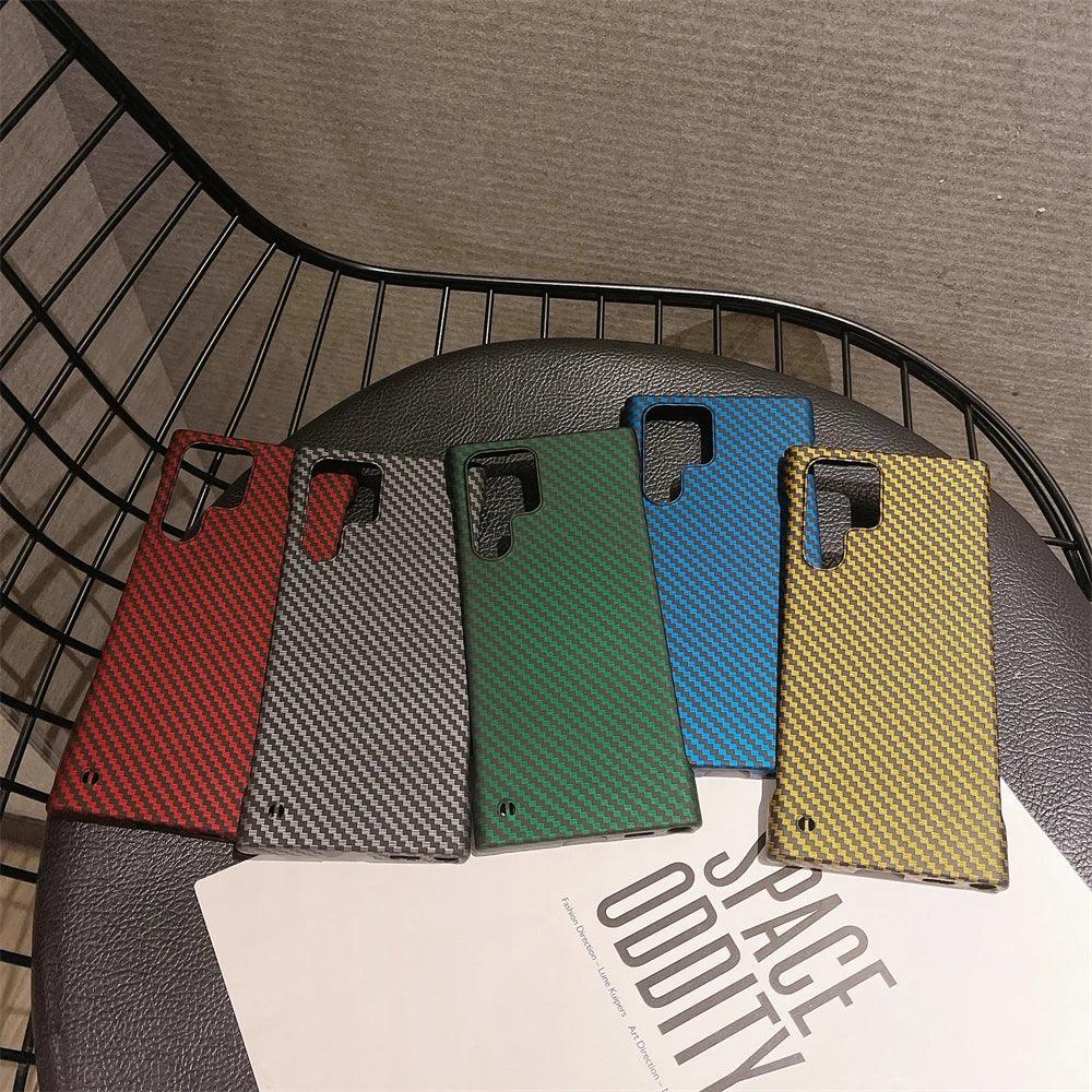 Frameless Carbon Fiber Pattern Phone Case For Samsung Galaxy - IDefend