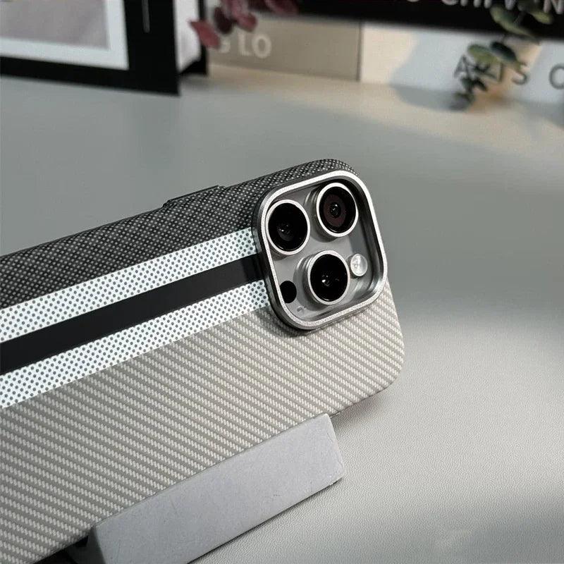 Carbon fiber texture Magsafe case for iphone - IDefend