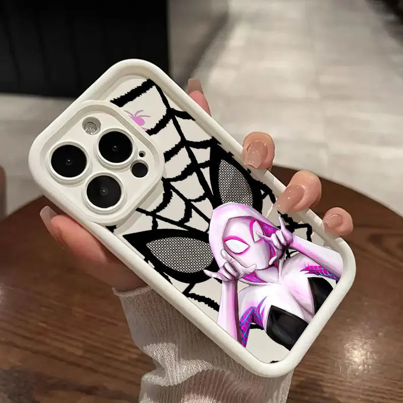 Spider-Man Miles Morales Marvel Phone Case for iPhone 16 Cases iPhone 15 14 13 12 Mini 11 Pro Max 16 Plus 15Pro Shockproof Cover