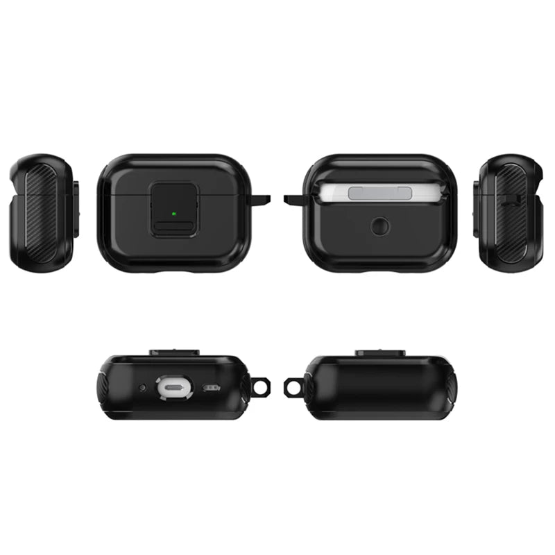 Case For Airpods Pro 2 Shockproof Case For Airpods 3 2 1 Case TPU+PC+ Magnetic Switch Headphone Case Accessories Plus Keychain