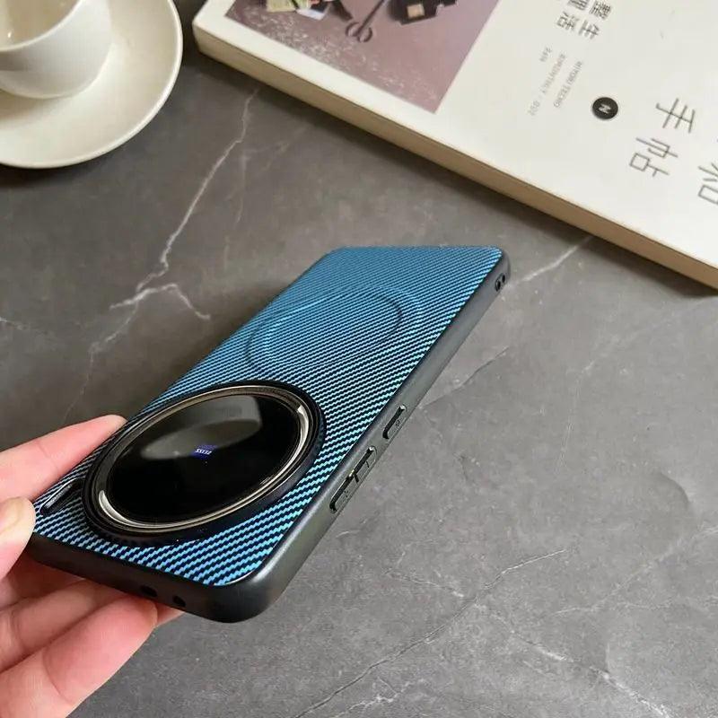 Pro Case Soft Silicone carbon fiber Magnetic Protective Back Cover Case For VIVO X200 - IDefend