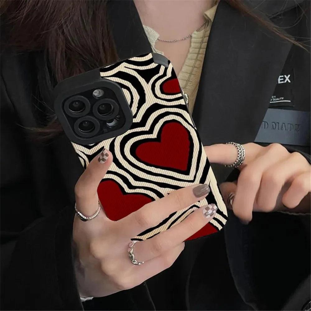 Fashion Romantic Love Hearts Phone Case For iPhone - IDefend