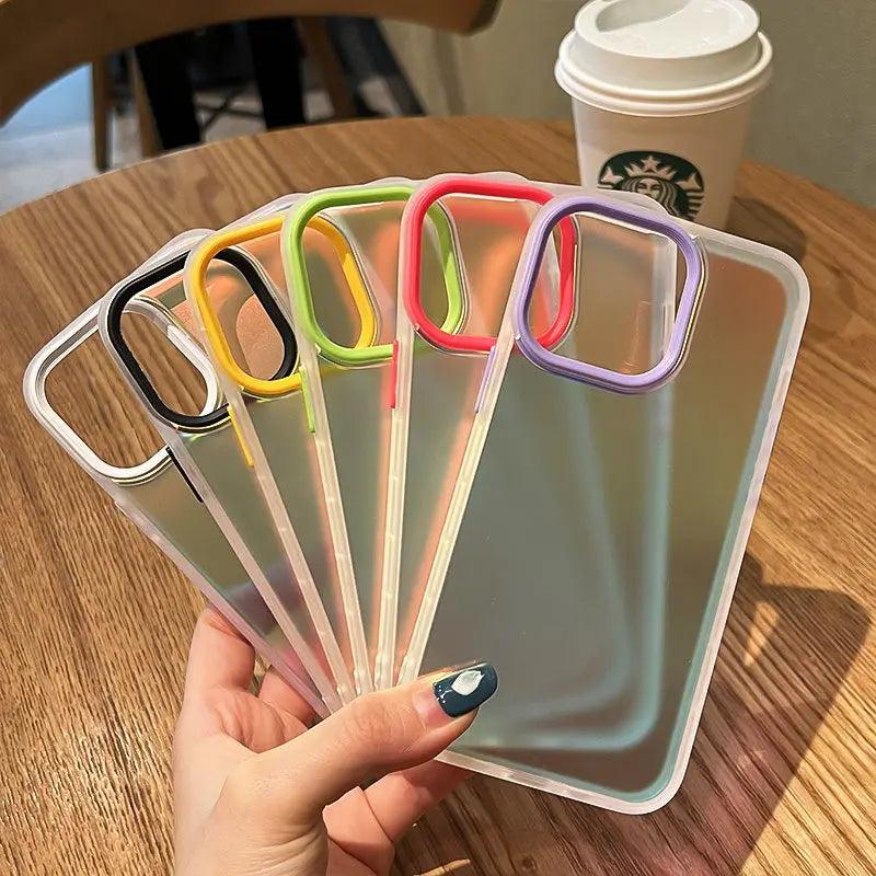 Luxury Matte Gradient Laser Case For iPhone 11 12 13 14 15 Pro Max Shockproof Case For iPhone 15 14 Plus Phone Cover Accessories - IDefend