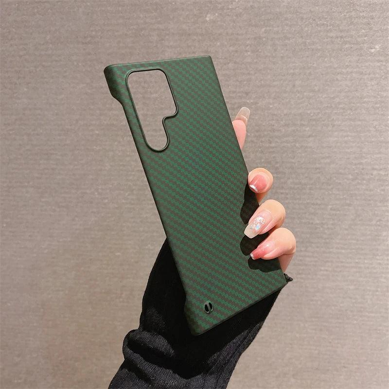 Frameless Carbon Fiber Pattern Phone Case For Samsung Galaxy - IDefend