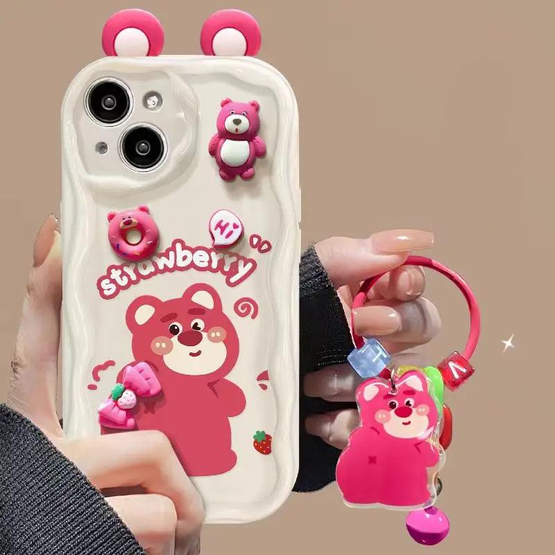 Cute Lotso Winnie Bear Cartoon Phone Case for iPhone - IDefend