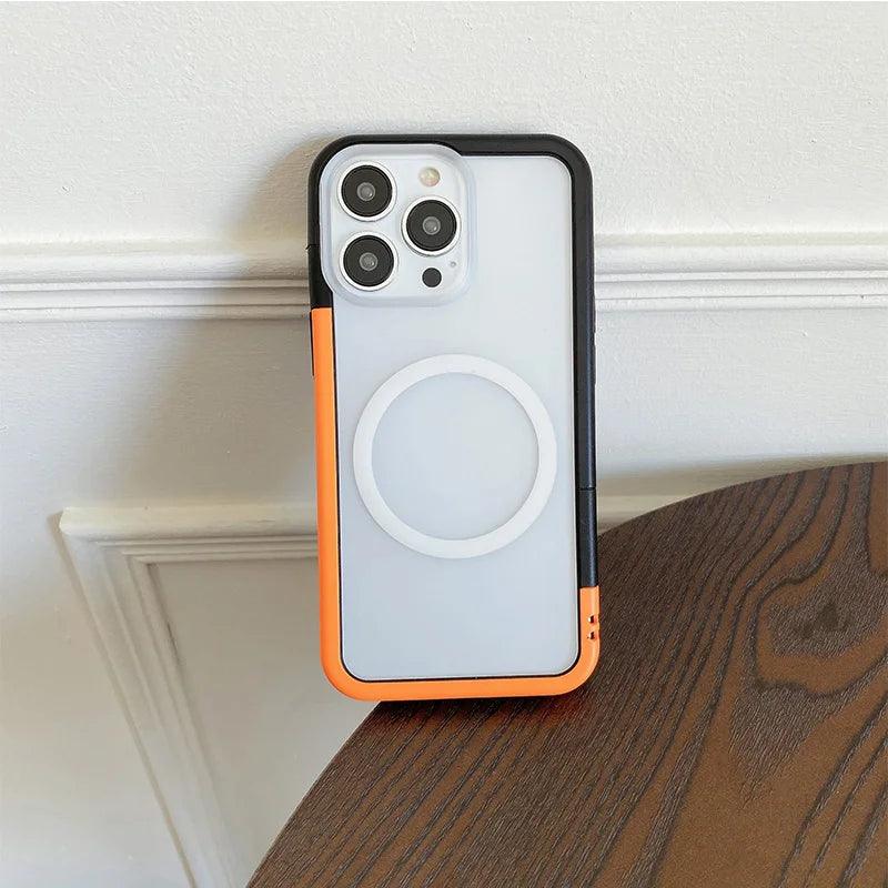 Magnetic Matte Back Panel Phone Case For IPhone - IDefend