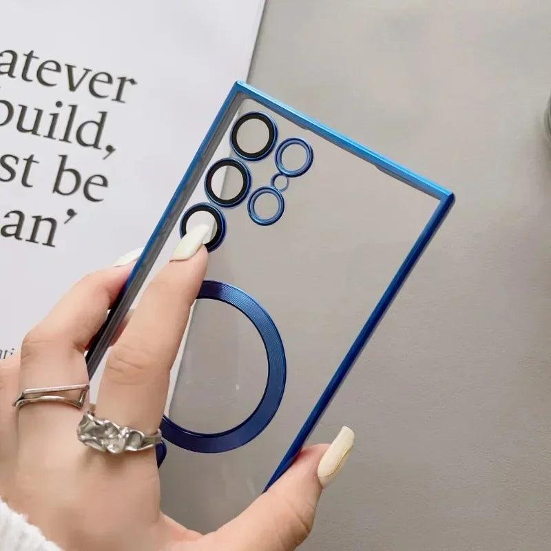 Luxury Transparent Plating For Magsafe Case For Samsung Galaxy - IDefend