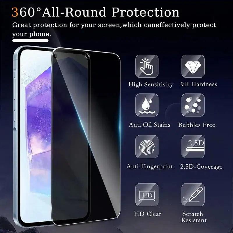 Privacy Screen Protector For Vivo Anti-Spy Glass 4Pcs - IDefend