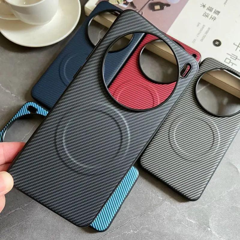 Pro Case Soft Silicone carbon fiber Magnetic Protective Back Cover Case For VIVO X200 - IDefend