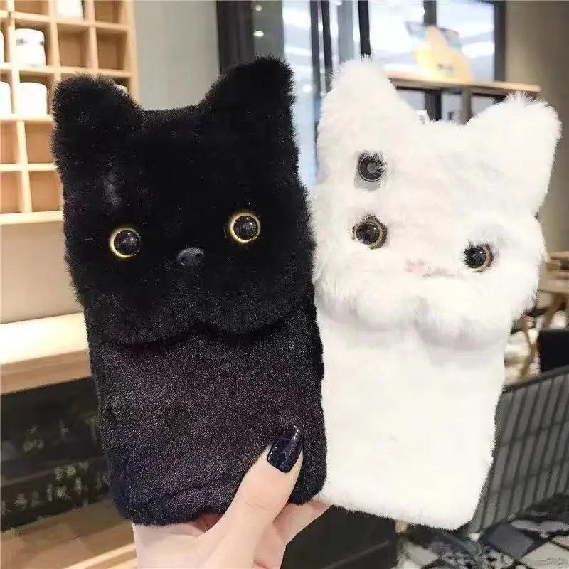 Winter Warm Plush Phone Case For iPhone - IDefend