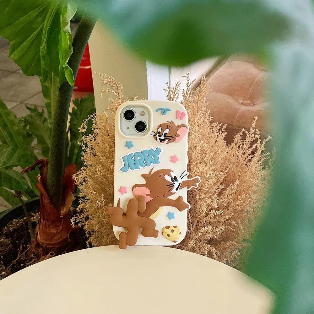 Tom and Jerry Rotatable Tail Phone Case for IPhone - IDefend