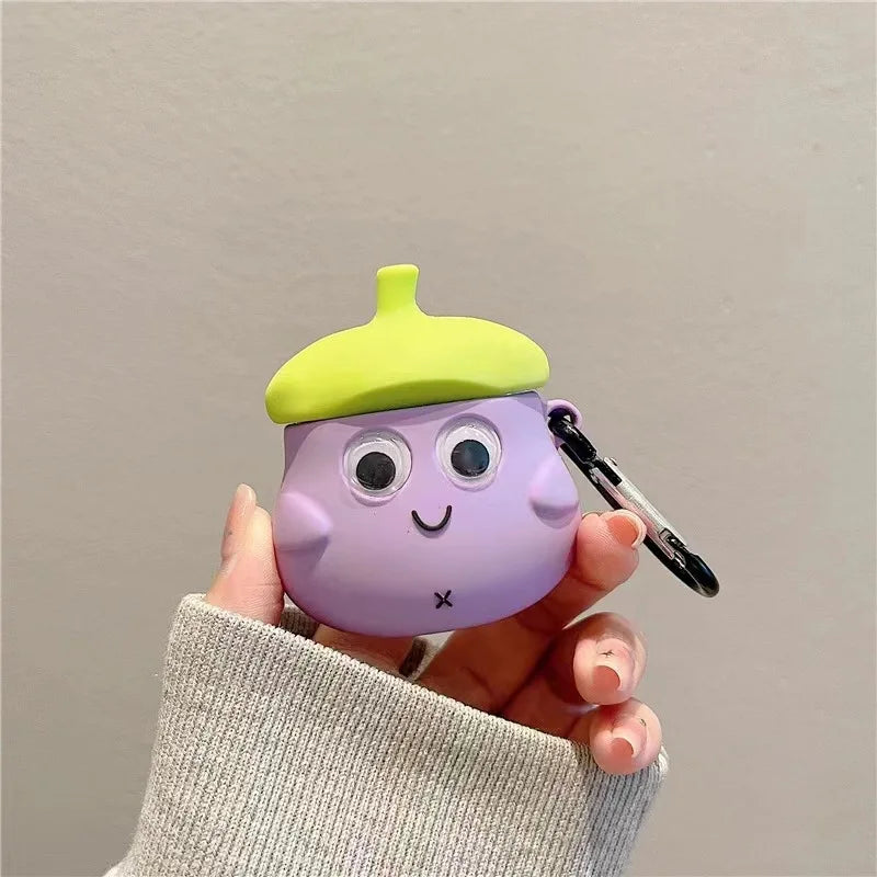Snack Case For Airpods Pro 2 Generation Cute Cartoon Case For Airpods 1 2 Strawberry Avocado Earphone Cover For Airpods 3 2021
