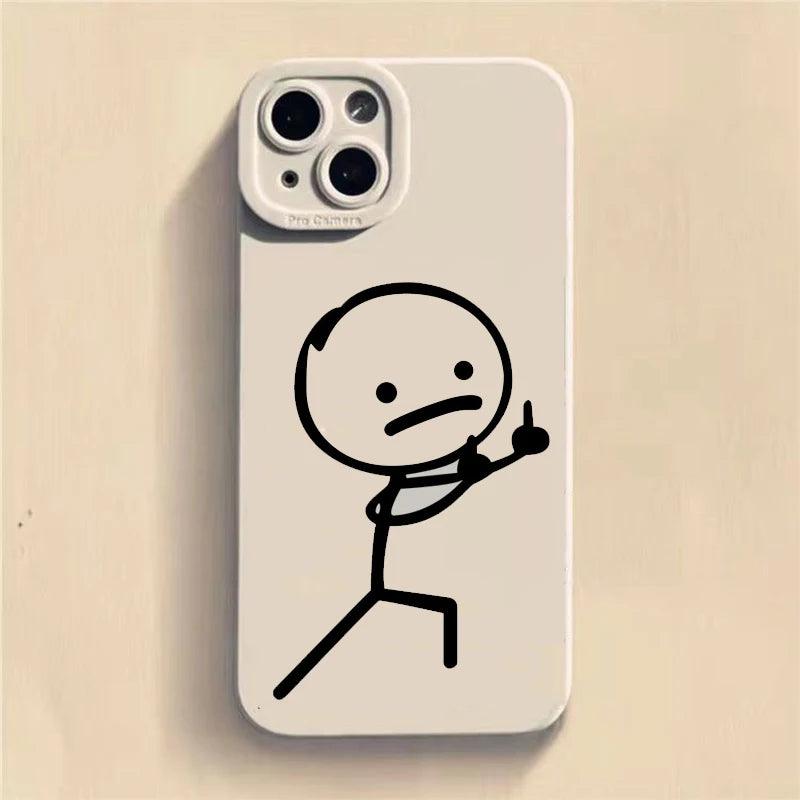 Cartoon Man Matchman Phone Case For iPhone 2 - IDefend