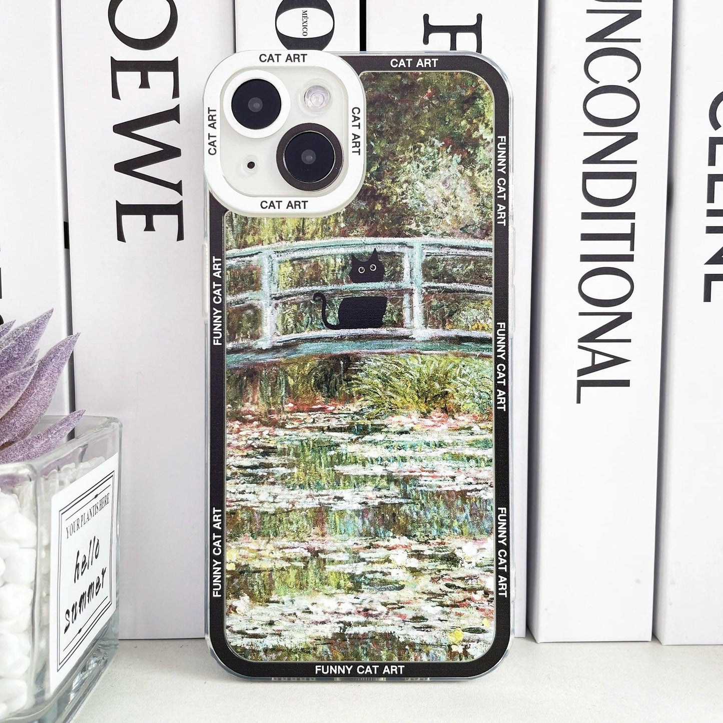 Claude Monet Van Gogh Funny Cat Art Phone Case For iPhone - IDefend