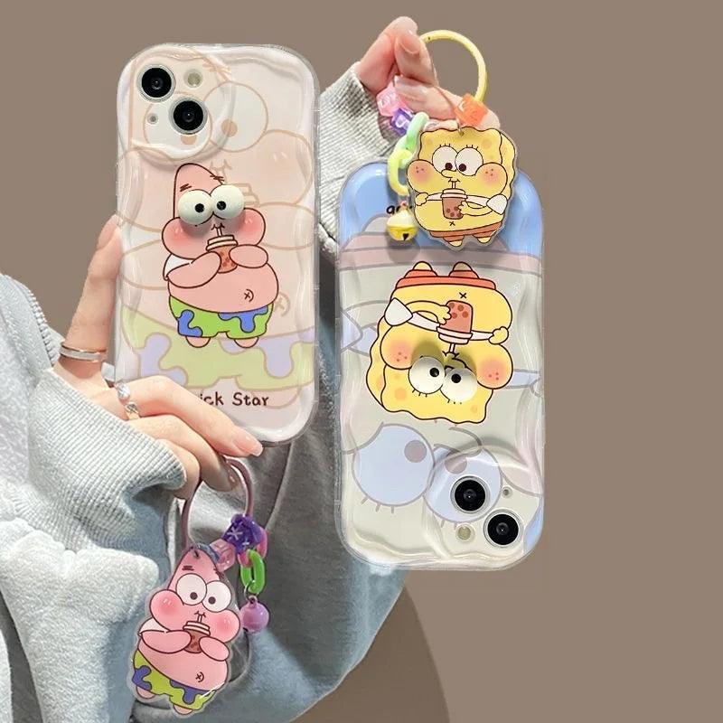 Big Eyes SpongeBob Cartoon TPU Soft Phone Case For iPhone - IDefend