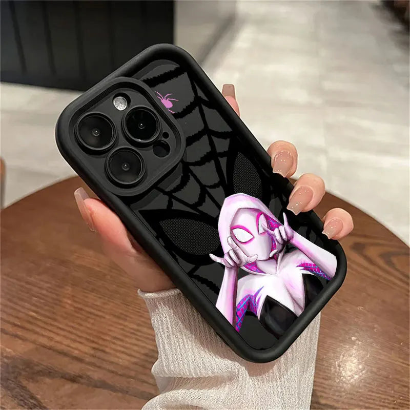 Spider-Man Miles Morales Marvel Phone Case for iPhone 16 Cases iPhone 15 14 13 12 Mini 11 Pro Max 16 Plus 15Pro Shockproof Cover
