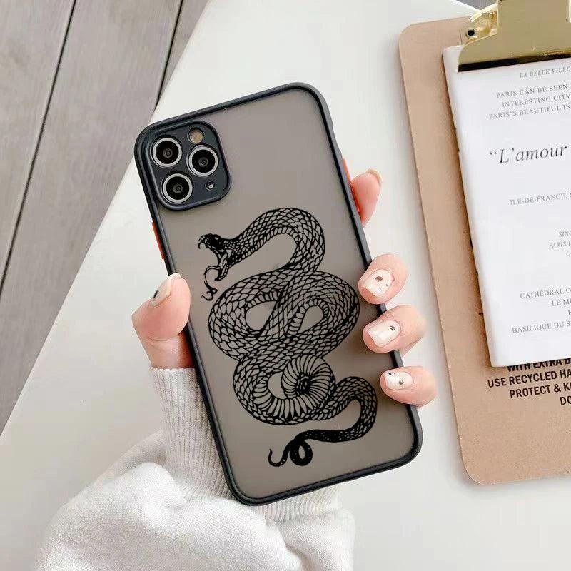 Snake Graphic Hard Matte Phone Case For iPhone 1 - IDefend