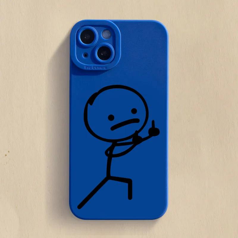 Cartoon Man Matchman Phone Case For iPhone - IDefend