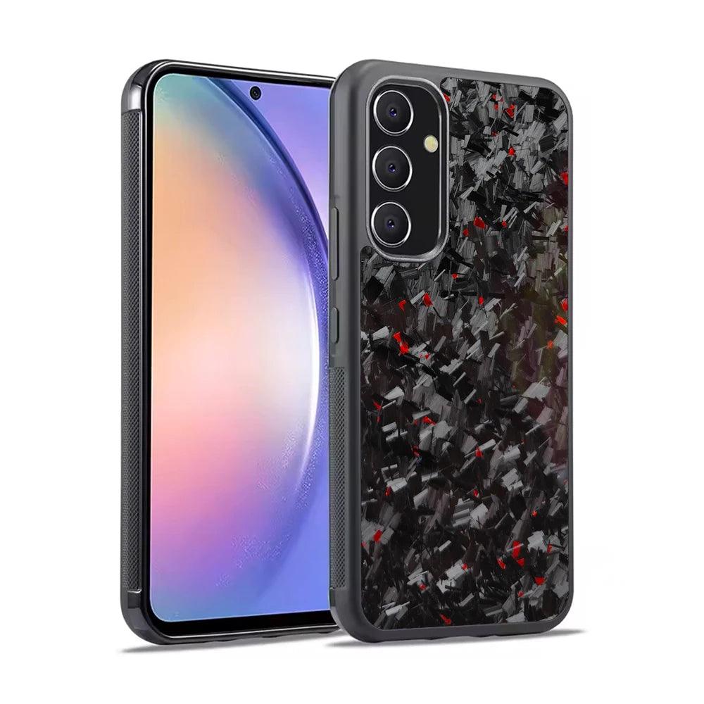 Back Forged Carbon Fiber Phone case for Samsung A14/A54/A34/A24/A25/15 - IDefend