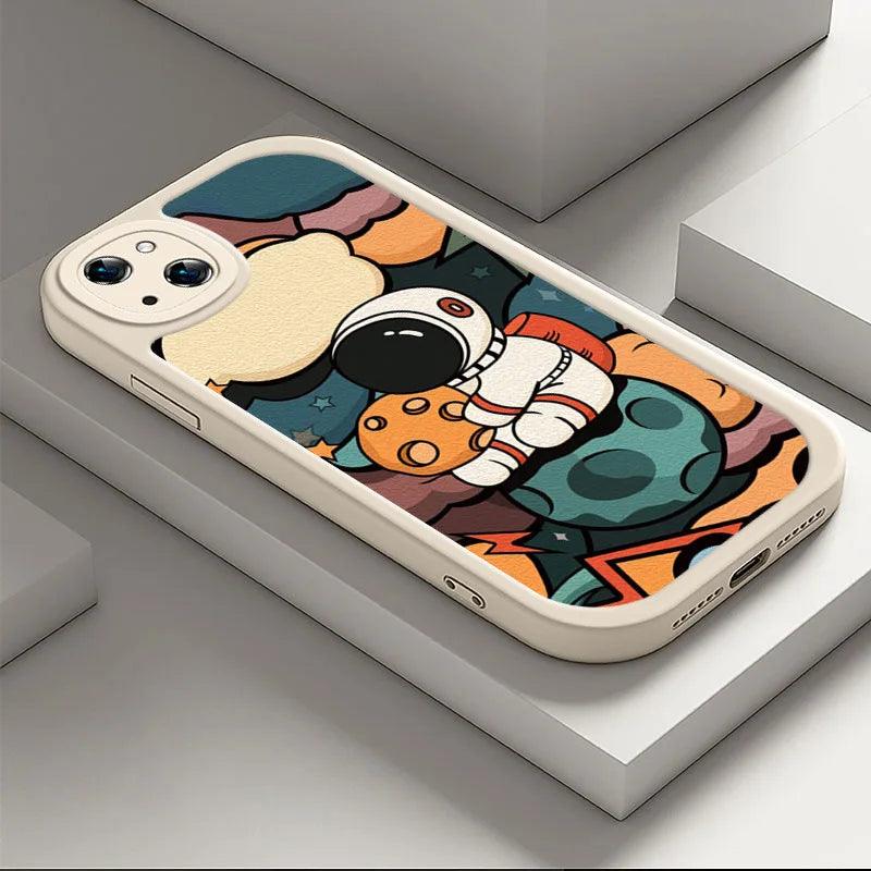 Cute Planet Astronaut Case For iPhone - IDefend