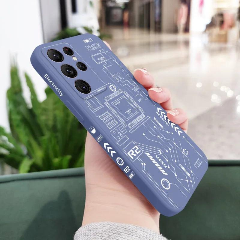 Electronic Lines Phone Case For Samsung Galaxy 0.1 - IDefend