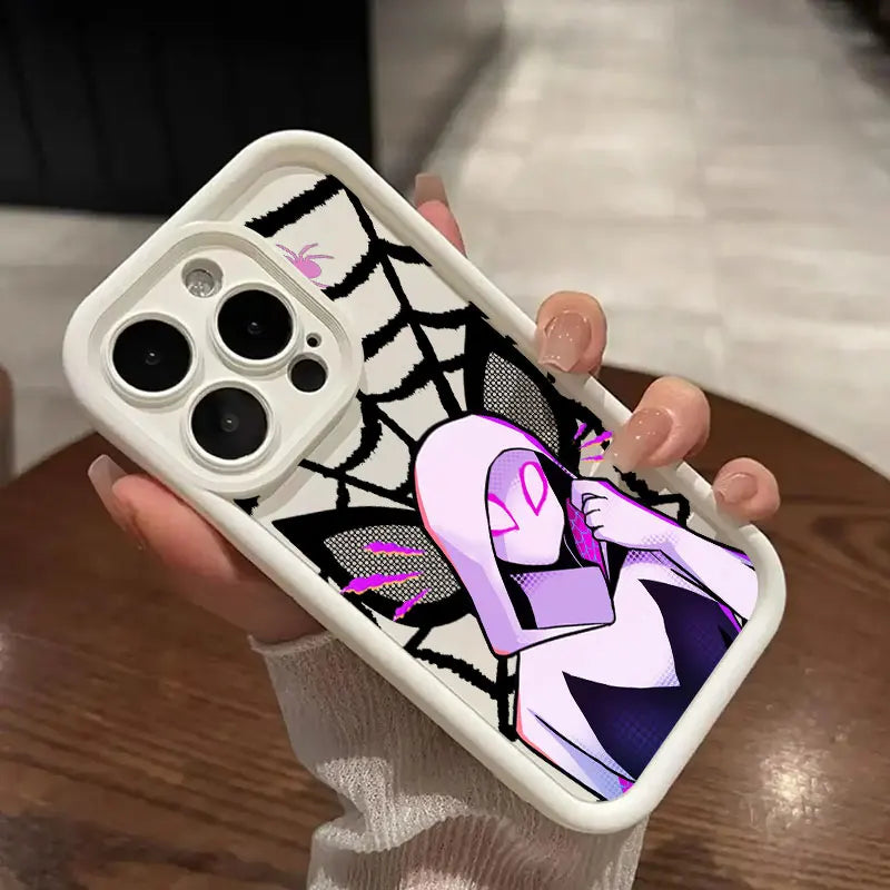 Spider-Man Miles Morales Marvel Phone Case for iPhone 16 Cases iPhone 15 14 13 12 Mini 11 Pro Max 16 Plus 15Pro Shockproof Cover