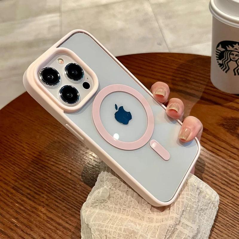 Luxury Wireless Charge Magsafe Transparent Case For iPhone 0.2 - IDefend