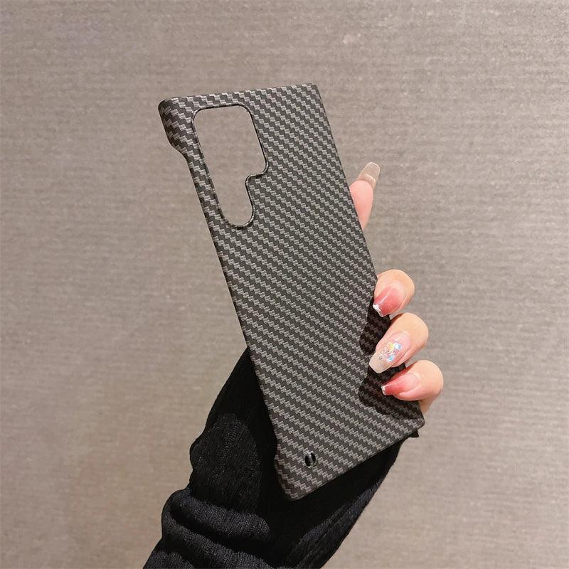 Frameless Carbon Fiber Pattern Phone Case For Samsung Galaxy - IDefend