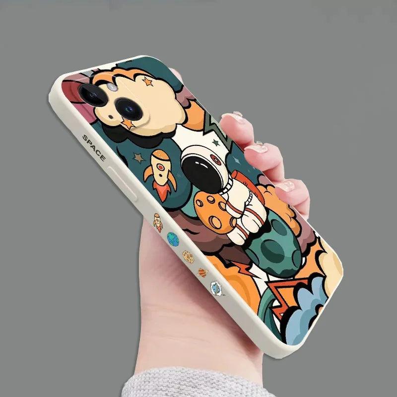 Cartoon Space Astronaut Cases For iPhone 2 - IDefend