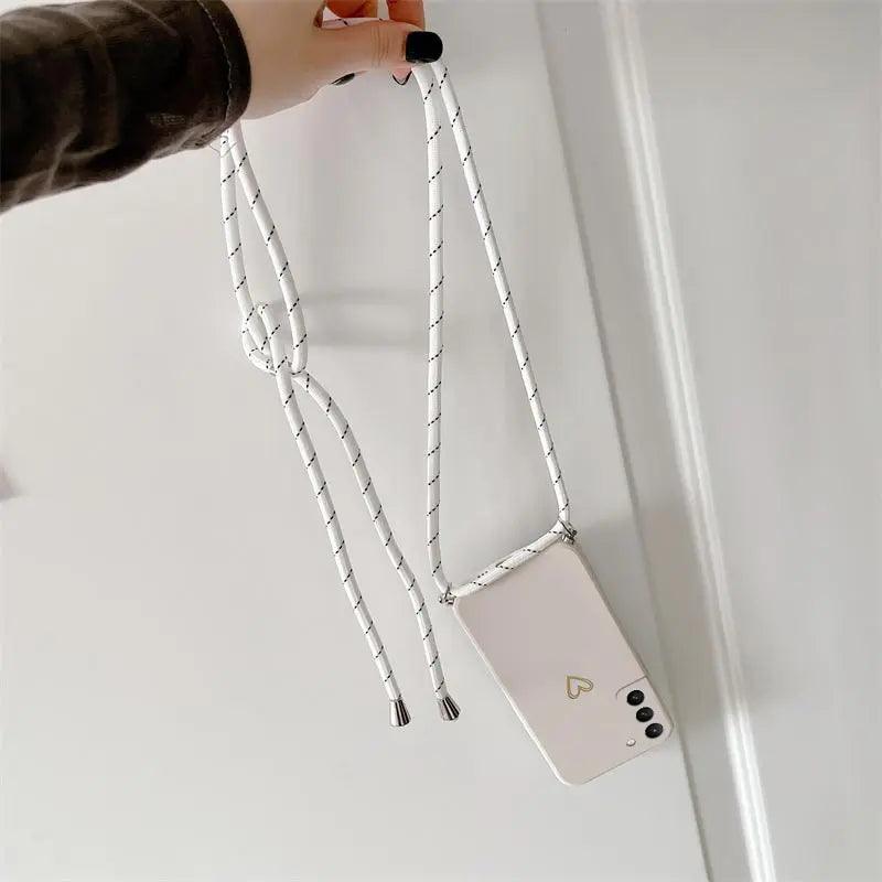 Crossbody Lanyard Silicone Phone Case For Samsung Galaxy 1 - IDefend