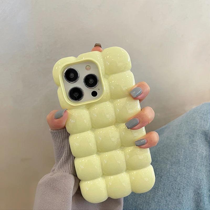 Cute Stylish Bread Chocolate Block 3D Phone Case For iPhone - IDefend