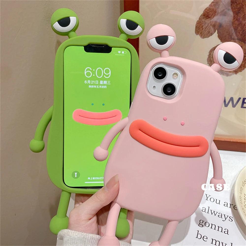 Funny 3D Frog Soft Silicone Phone Case For iPhone - IDefend