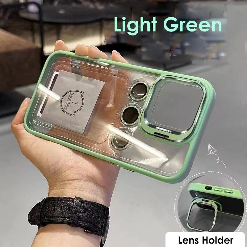 Lens Metal Ring Protector Stand Phone Case 0.2 - IDefend