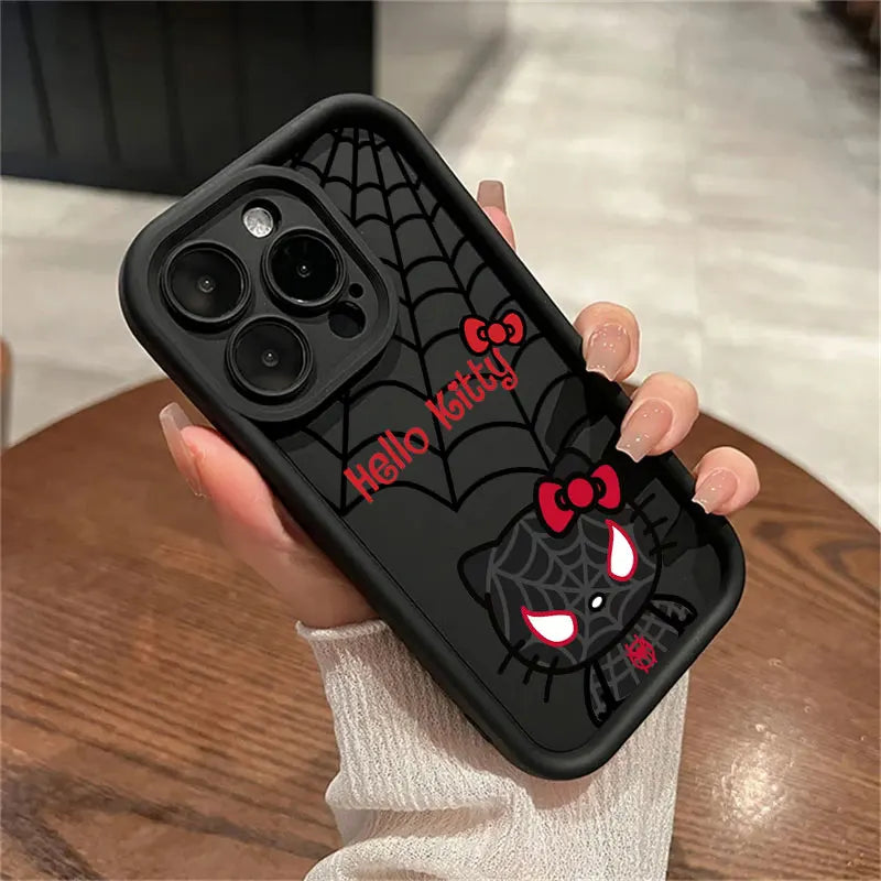 Hello Kitty Spiderman Marvel Phone Case for iPhone 16 Cases iPhone 15 14 13 12 Mini 11 Pro Max 16 Plus XS 15Pro Shockproof Cover