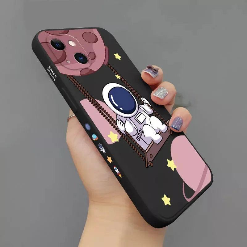 Cartoon Space Astronaut Cases For iPhone 1 - IDefend