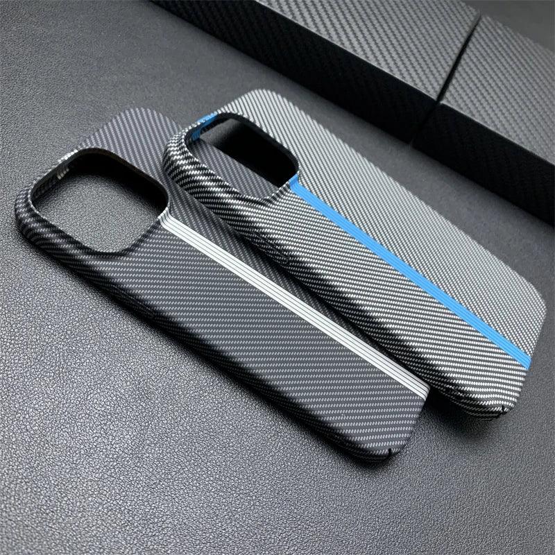 Double Color carbon fibre silicone phone case for iphone - IDefend
