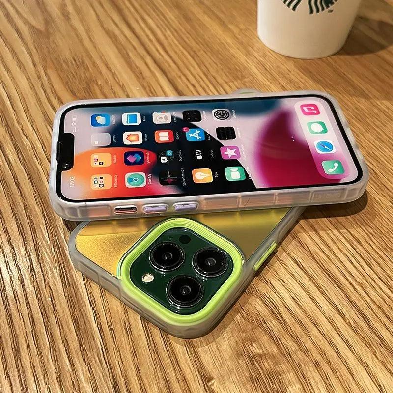 Luxury Matte Gradient Laser Case For iPhone 11 12 13 14 15 Pro Max Shockproof Case For iPhone 15 14 Plus Phone Cover Accessories - IDefend