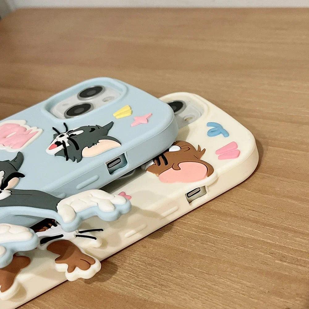 Tom and Jerry Rotatable Tail Phone Case for IPhone - IDefend