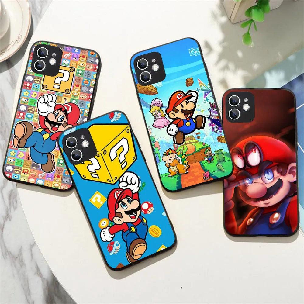 YS-8 Cartoon Marios Silicone Case For iPhone - IDefend