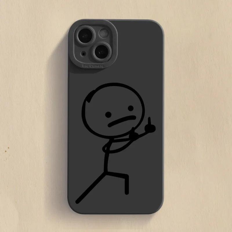 Cartoon Man Matchman Phone Case For iPhone 2 - IDefend