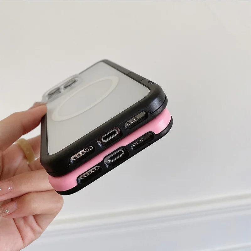 Magnetic Matte Back Panel Phone Case For IPhone - IDefend