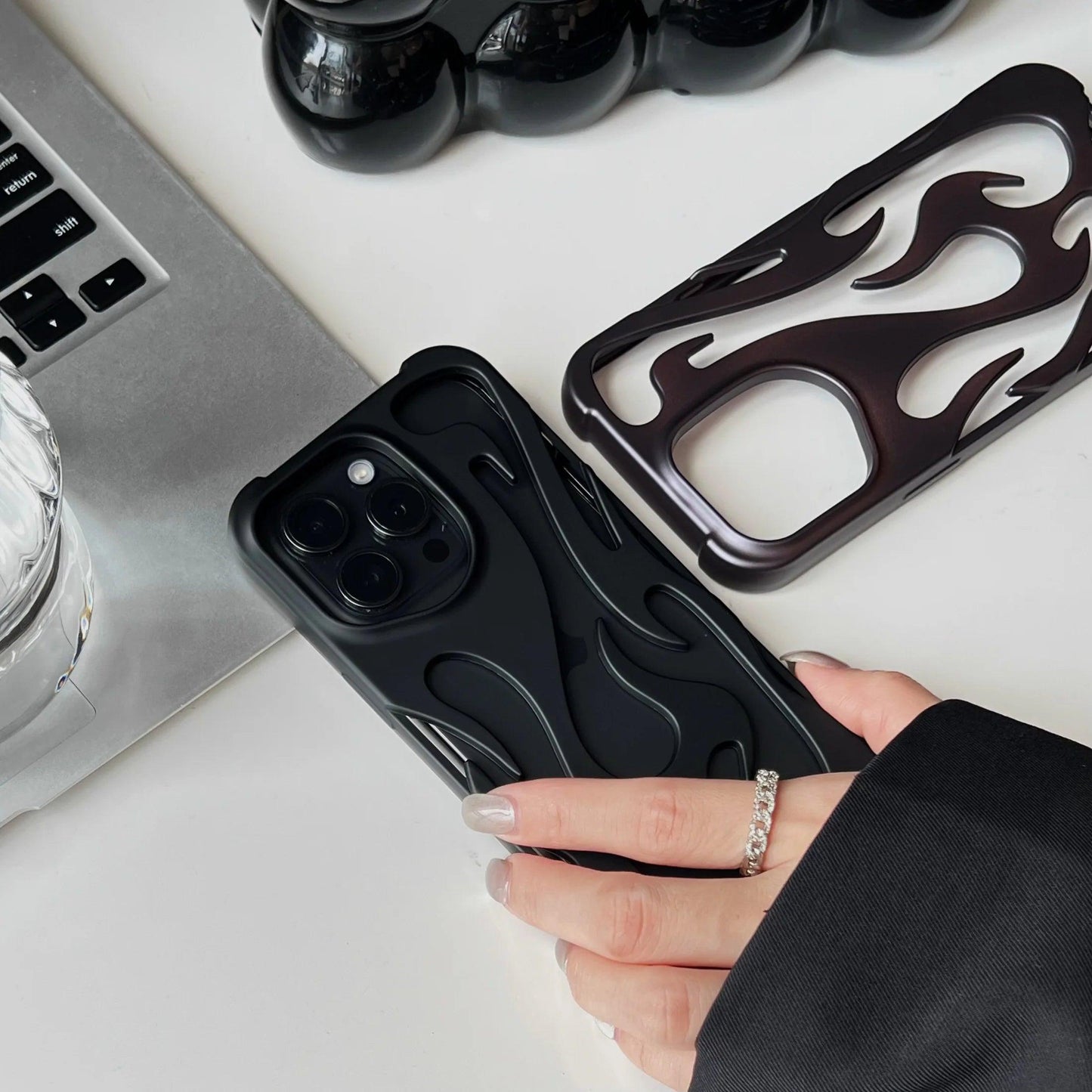 New 3D Flame pattern Phone Case for iPhone - IDefend